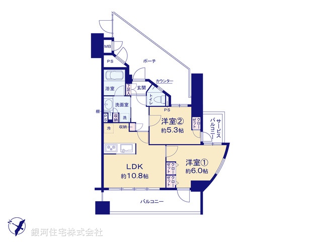 G00396557 東京都杉並区上高井戸２丁目 中古マンション 6990万円【間取図】