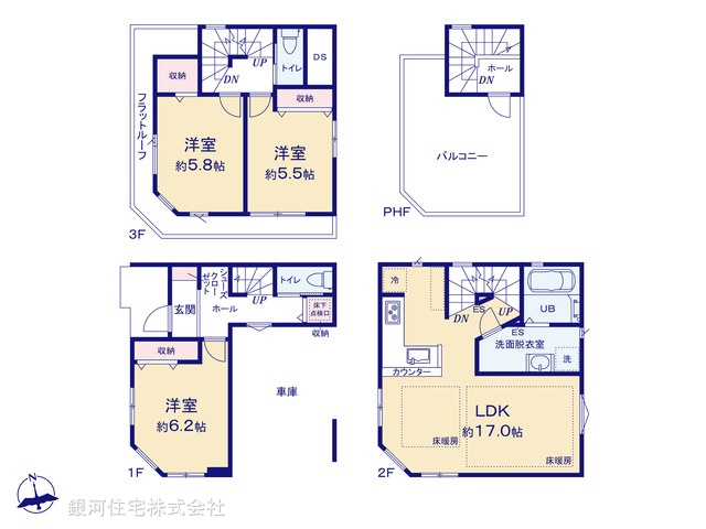 G00396666 東京都足立区西新井本町１丁目 新築一戸建て 5899万円【間取図】