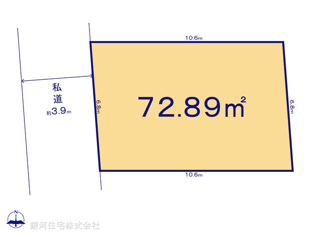 G00396707 東京都足立区青井３丁目 土地 5999万円【区画図】