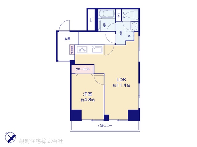 G00396732 東京都中央区日本橋浜町３丁目 中古マンション 5980万円【間取図】
