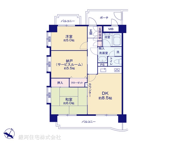 G00396795 埼玉県さいたま市南区大字大谷口 中古マンション 2080万円【間取図】