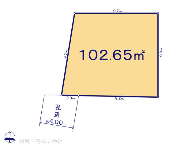 G00396862 埼玉県所沢市大字荒幡 土地 1380万円【区画図】