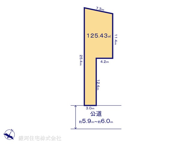 G00396876 千葉県松戸市上本郷 土地 3690万円【区画図】