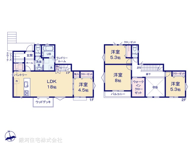 G00396886 千葉県佐倉市宮前２丁目 新築一戸建て 4280万円【間取図】