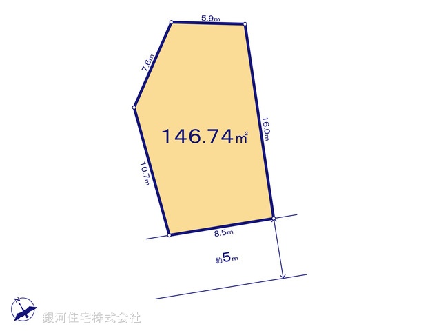 G00396914 千葉県柏市戸張 土地 1600万円【区画図】