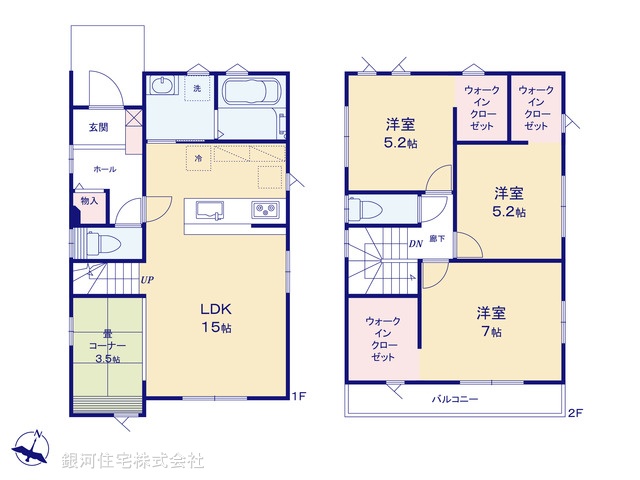 G00396933 埼玉県鴻巣市大間２丁目 新築一戸建て 3080万円【間取図】