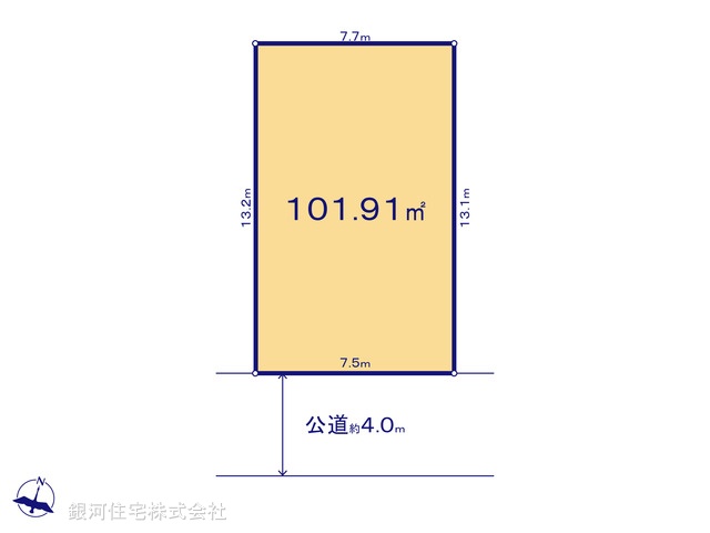 G00396976 千葉県市川市宮久保１丁目 土地 3790万円【区画図】