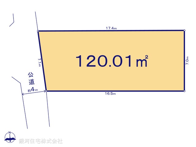 G00396993 神奈川県高座郡寒川町岡田４丁目 土地(建築条件付土地) 2080万円【区画図】