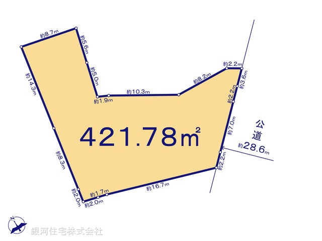 G00397088 神奈川県横浜市港北区日吉３丁目 土地 2億9800万円【区画図】