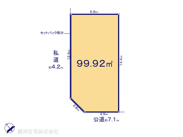 G00397130 埼玉県春日部市一ノ割３丁目 土地 1680万円【区画図】