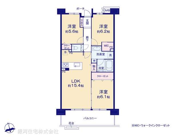 G00397223 埼玉県川口市原町 中古マンション 5799万円【間取図】