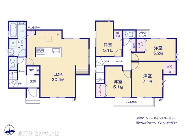 G00397247 神奈川県横浜市保土ヶ谷区仏向町 新築一戸建て 4990万円【間取図】