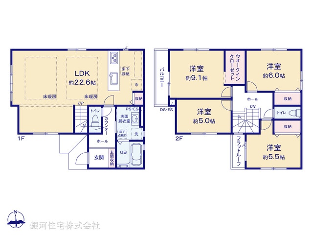G00397280 東京都練馬区谷原６丁目 新築一戸建て 7699万円【間取図】