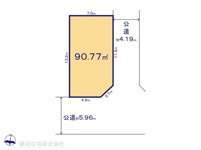 G00397288 神奈川県綾瀬市寺尾台２丁目 土地 2680万円【区画図】