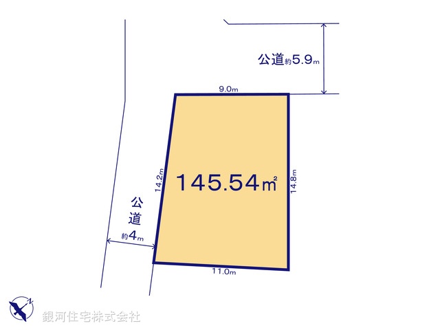 G00397464 千葉県柏市しいの木台２丁目 土地 2800万円【区画図】