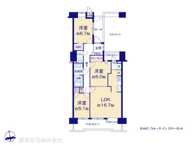 G00397493 埼玉県戸田市下前２丁目 中古マンション 4999万円【間取図】