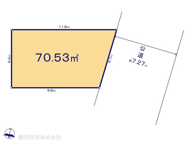 G00397524 東京都江戸川区松本２丁目 土地 3990万円【区画図】