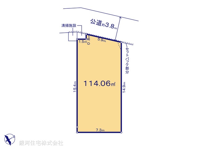 G00397527 千葉県船橋市三山６丁目 土地 1890万円【区画図】