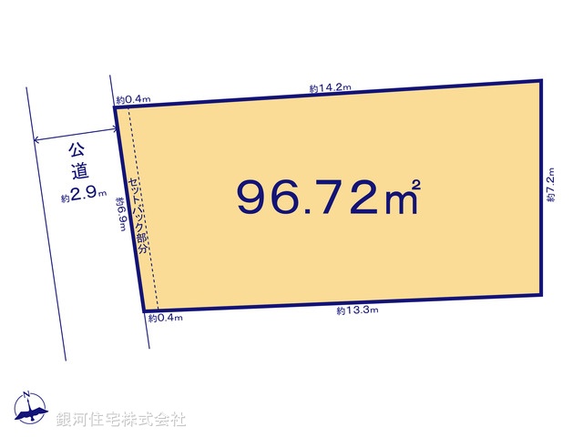 G00397531 東京都荒川区西尾久１丁目 土地 9500万円【区画図】