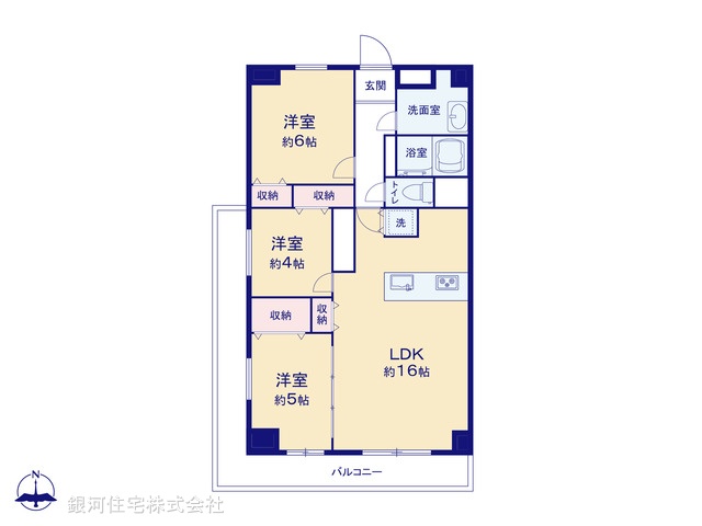G00397536 東京都大田区多摩川２丁目 中古マンション 5499万円【間取図】