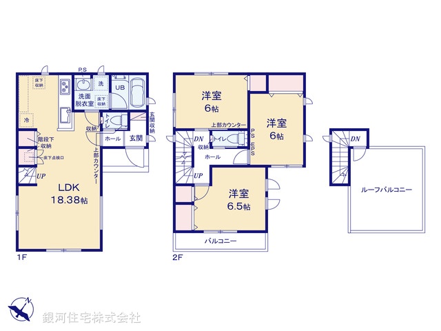 G00397566 千葉県流山市向小金２丁目 新築一戸建て 4999万円【間取図】