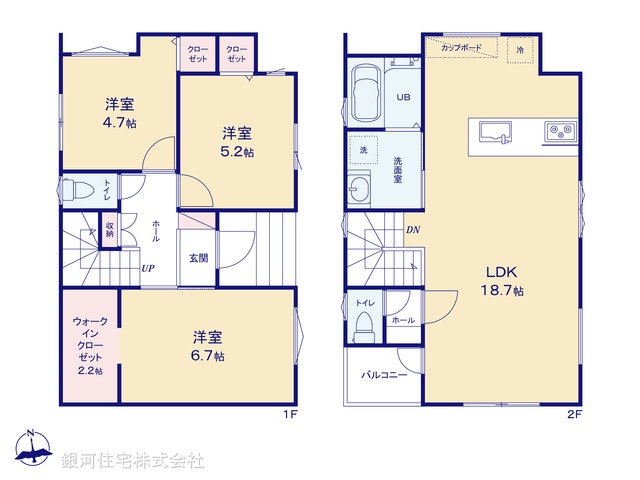G00397577 東京都町田市本町田 新築一戸建て 3280万円【間取図】