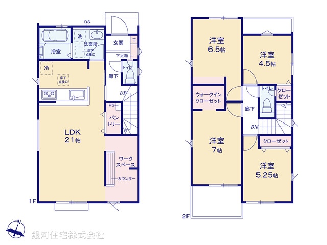 G00397585 東京都東村山市恩多町１丁目 新築一戸建て 4490万円【間取図】