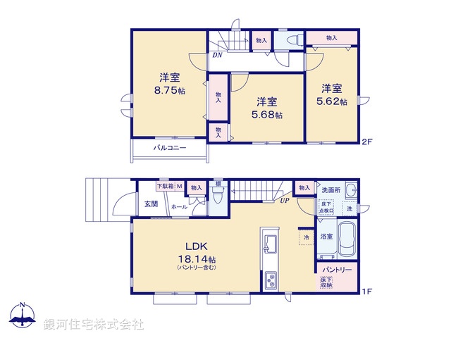 G00397631 東京都立川市幸町５丁目 新築一戸建て 5780万円【間取図】