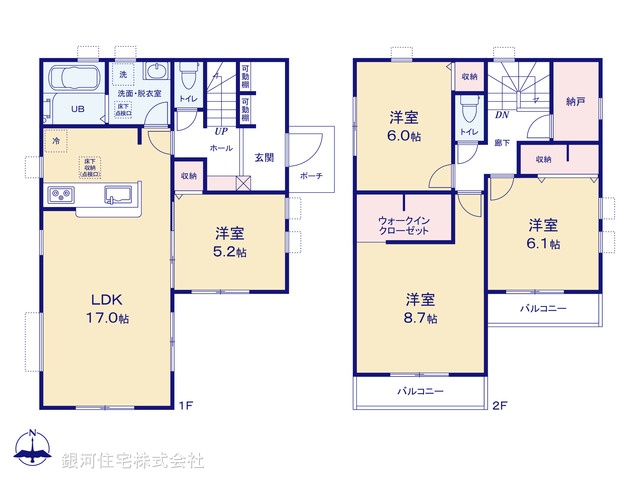G00397662 東京都東村山市諏訪町２丁目 新築一戸建て 5280万円【間取図】