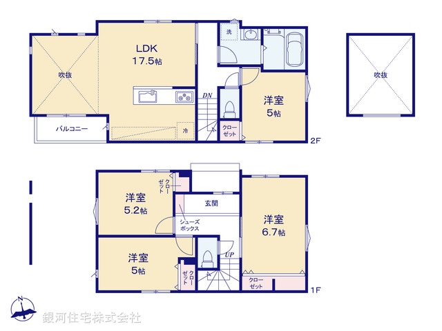 G00397667 神奈川県横浜市鶴見区東寺尾中台 新築一戸建て 3880万円【間取図】