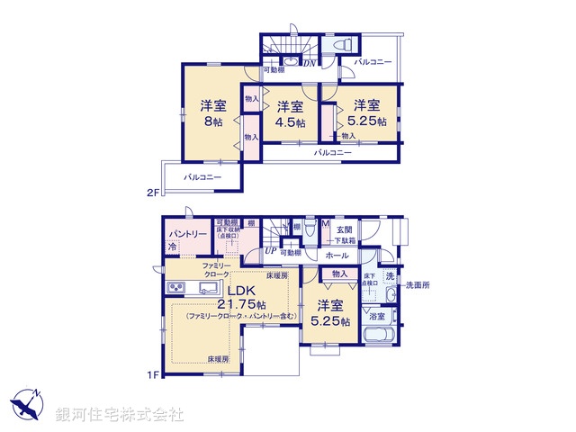 G00397688 神奈川県藤沢市辻堂元町５丁目 新築一戸建て 8190万円【間取図】
