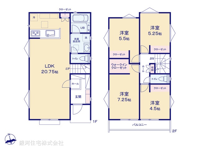 G00397778 東京都日野市大坂上３丁目 新築一戸建て 6280万円【間取図】