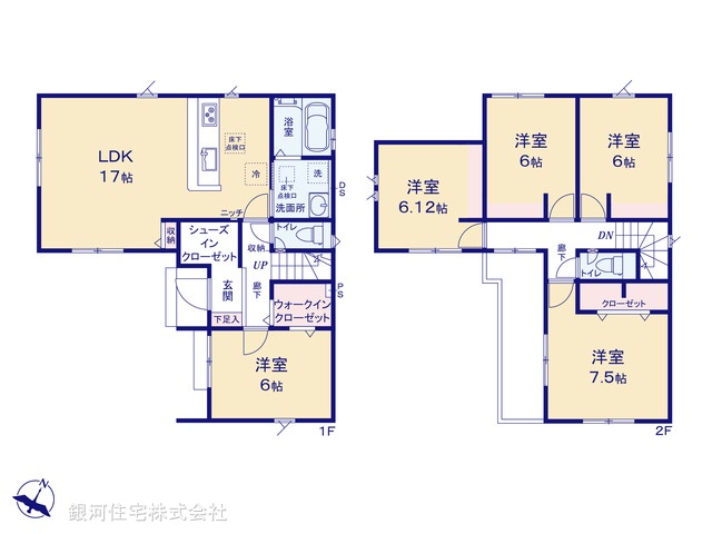 G00397833 埼玉県さいたま市見沼区大字大谷 新築一戸建て 4398万円【間取図】