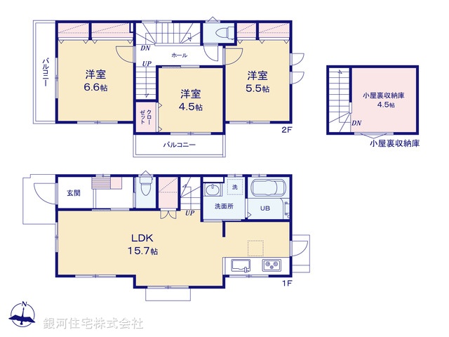 G00397914 東京都東大和市中央１丁目 新築一戸建て 4280万円【間取図】