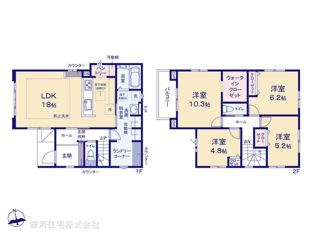 G00398003 千葉県千葉市若葉区千城台北１丁目 新築一戸建て 3999万円【間取図】