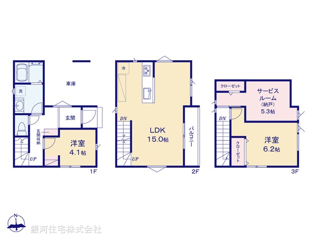 G00398117 東京都江戸川区南篠崎町５丁目 新築一戸建て 5480万円【間取図】