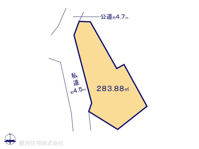 G00398133 神奈川県秦野市東田原 土地 1480万円【区画図】