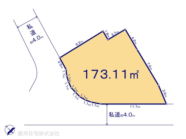 G00398188 東京都八王子市長沼町 土地 3580万円【区画図】