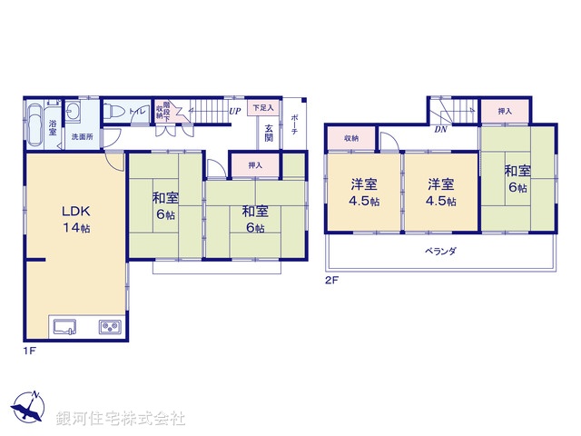 G00398238 埼玉県北足立郡伊奈町大字小室 中古一戸建て 1280万円【間取図】