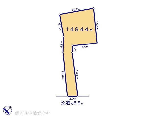 G00398241 埼玉県和光市白子３丁目 土地 3600万円【区画図】