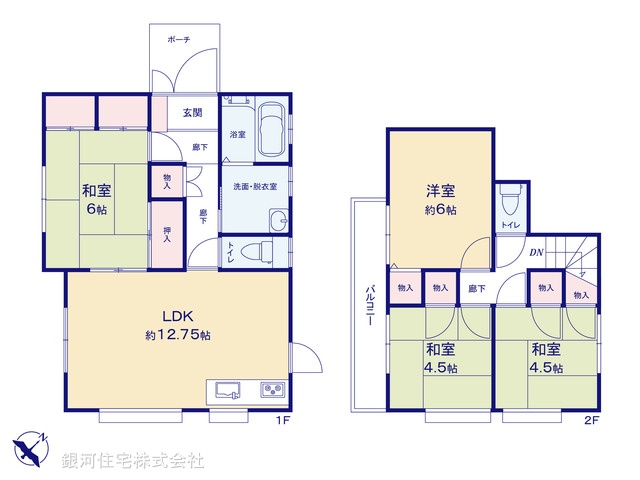 G00398367 千葉県市川市下貝塚３丁目 中古一戸建て 3499万円【間取図】