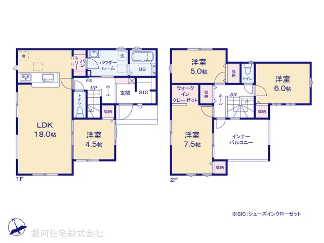 G00398406 埼玉県所沢市大字中富 新築一戸建て 3880万円【間取図】