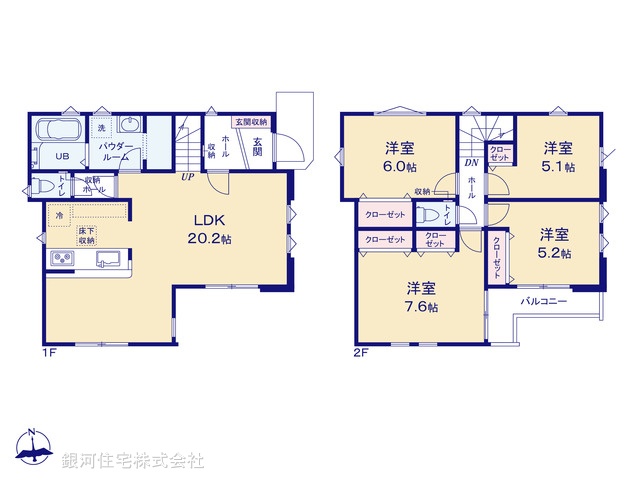 G00398434 千葉県八千代市大和田新田 新築一戸建て 4799万円【間取図】