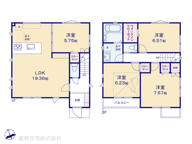 G00398541 埼玉県川口市大字小谷場 新築一戸建て 5780万円【間取図】