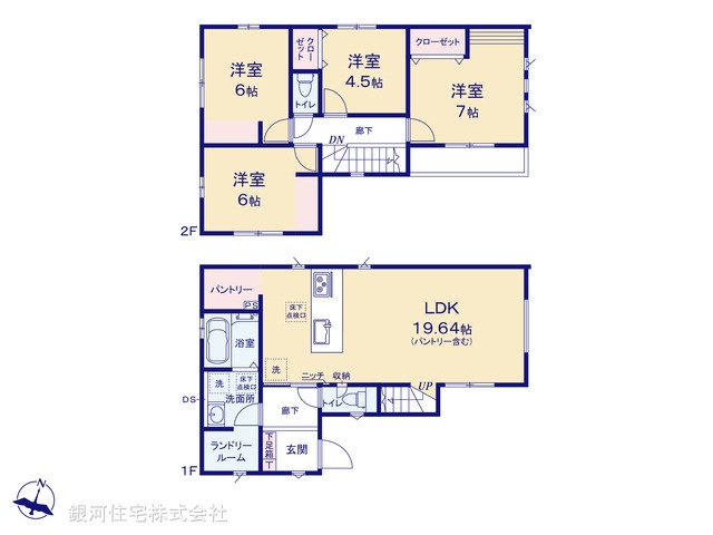 G00398555 東京都江戸川区東小岩３丁目 新築一戸建て 8090万円【間取図】