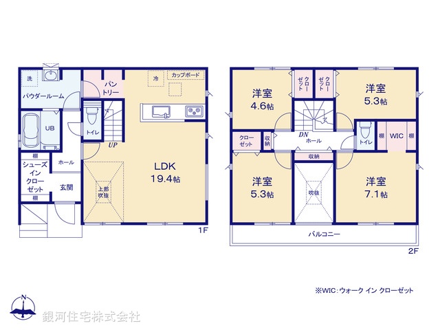 G00398637 神奈川県鎌倉市笛田５丁目 新築一戸建て 5990万円【間取図】