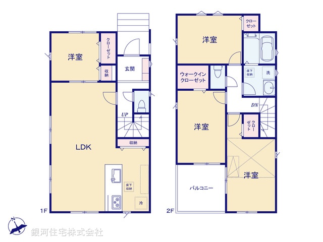 G00398644 埼玉県さいたま市見沼区丸ヶ崎町 新築一戸建て 4680万円【間取図】