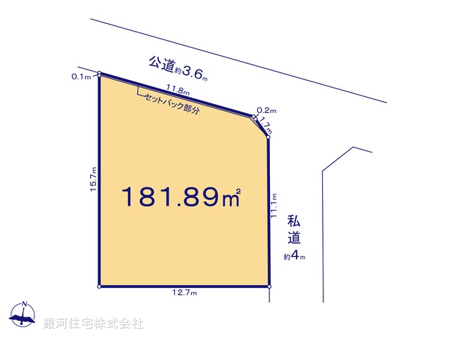 G00398655 千葉県柏市高田 土地 2880万円【区画図】