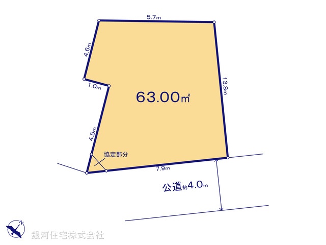 G00398673 神奈川県相模原市南区上鶴間本町２丁目 土地 4450万円【区画図】