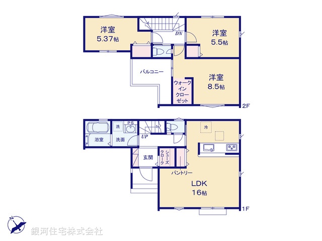 G00398678 埼玉県所沢市大字下安松 新築一戸建て 4280万円【間取図】